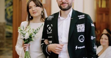 When Dagobert Renouf, 36, an entrepreneur from France , married Anna Plynina in October, he wasn't sure how he'd be able to afford it