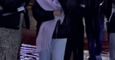 Cruz Beckham treated his little sister Harper to a trip to Winter Wonderland on Thursday night, even in the pouring rain