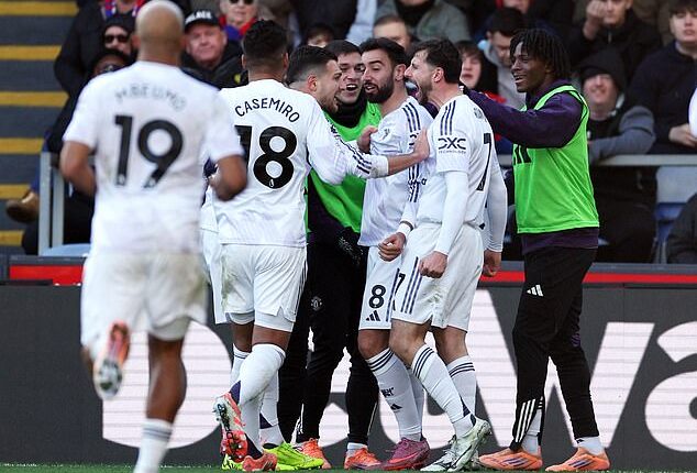 Manchester United secured their first win at Selhurst Park since July 2020 on Sunday