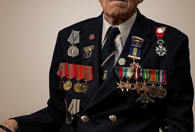 Alec Penstone, 100, pictured with his medals, said the UK has gone to 'rack and ruin'