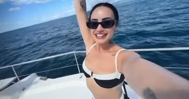 Demi Lovato unveiled the latest edition of her song It’s Not That Deep featuring Joshua Tree, Let You Go (Live), and Ghost in a flirty video on Instagram