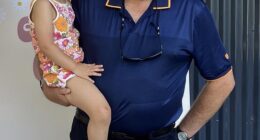 Radio star Ray Hadley with his granddaughter Lola, who has suffered a devastating setback in her cancer battle