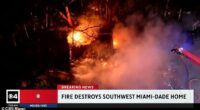 Footage shows a huge fire burning down the Miami house of Heat coach, Erik Spoelstra