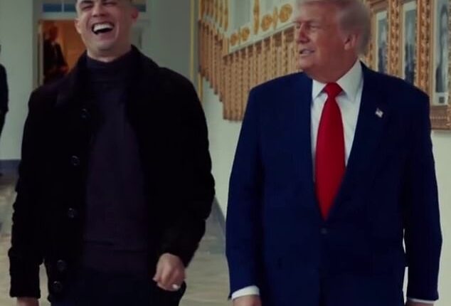 A White House video shows Donald Trump leaving Cristiano Ronaldo in hysterics