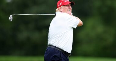 Donald Trump showed off his impressive talent on the golf course once again this week