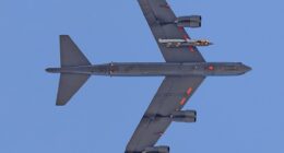 US President Donald Trump's 'secret' city-destroying nuclear weapon appears to have been pictured for the first time by a planespotter during an alleged test flight