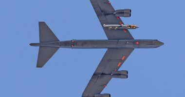 US President Donald Trump's 'secret' city-destroying nuclear weapon appears to have been pictured for the first time by a planespotter during an alleged test flight