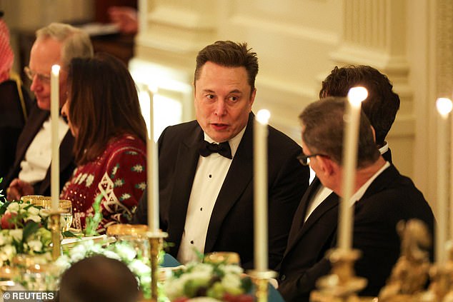 Elon Musk made a triumphant return to the White House Tuesday night after a dramatic falling out with President Donald Trump in June over the 'big, beautiful bill'