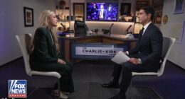 Erika Kirk being interviewed by Jesse Watters of Fox News, aired November 5, 2025