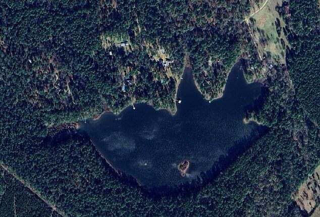 Polk County emergency officials in Texas said the Carter Lake Dam in Camden (pictured) was compromised and urged residents to evacuate immediately, fearing they could be hit by flooding