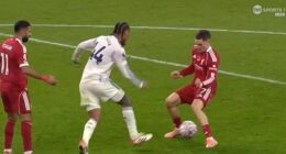 Florian Wirtz was nutmegged by Aston Villa star Boubacar Kamara on Saturday night