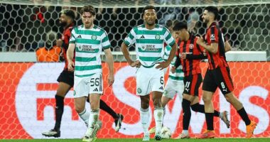 Ralston and Trusty react as Midtjylland go 3-0 up before half-time in recent Europa League tie