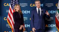 California Governor Gavin Newsom speaks Tuesday night after his Proposition 50 easily passed, which will allow the Democrats in the state legislature to redraw the state's congressional map that will likely give Democrats five more House seats