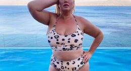 Gemma Collins has revealed she stopped Mounjaro amid fears the weight loss jab left her with agonising gall bladder attack - but she will now start 'microdosing' (pictured in August)
