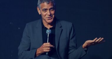 George Clooney, 64, is opening up about appearing on an episode of The Golden Girls, saying the late Bea Arthur had inimitable comedic chops. Pictured in Poland last month