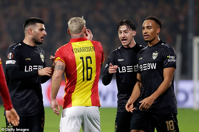 Angelo Stiller (second right) is a victim of 'bullying' by Victor Edvardsen (second left), according to Wesley Sneijder