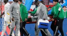 Ghana star Abu Francis suffered a horrific injury during his side's friendly against Japan