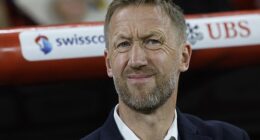 Graham Potter's Sweden suffered a heavy 4-1 defeat to Switzerland in his first match in charge