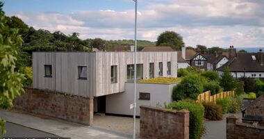 A Grand Designs couple who transformed their 1960s bungalow into a modern home 'hated' by their neighbours have revealed they've finally completed it after nine years (pictured: the finished home)
