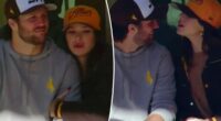 Hailee Steinfeld cozies up to Josh Allen at NFL star's college jersey retirement ceremony