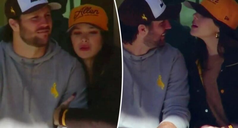 Hailee Steinfeld cozies up to Josh Allen at NFL star's college jersey retirement ceremony