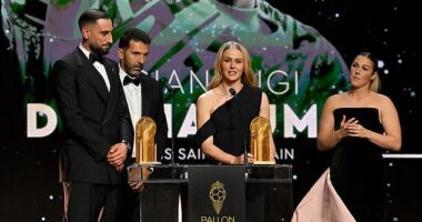 Hannah Hampton was presented the Yachine Trophy by Mary Earps just last month