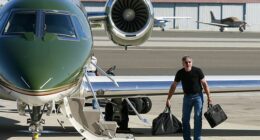 Harrison Ford has eviscerated Donald Trump again over his handling of the climate crisis - despite owning a private jet himself; pictured 2010