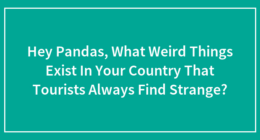 Hey Pandas, What Weird Things Exist In Your Country That Tourists Always Find Strange?