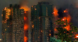 Horrifying Scene Caught On Video As Massive Fire Rips Through Hong Kong High-Rise