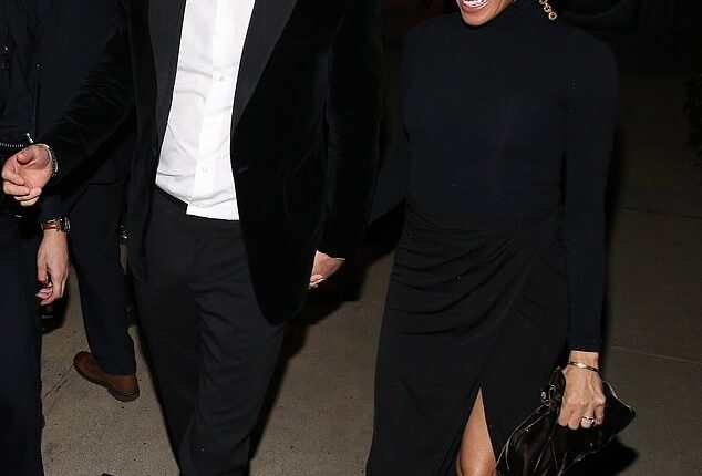 Prince Harry and Meghan Markle are seen leaving Kris Jenner's 70th birthday party at Jeff Bezos' home in Beverly Hills