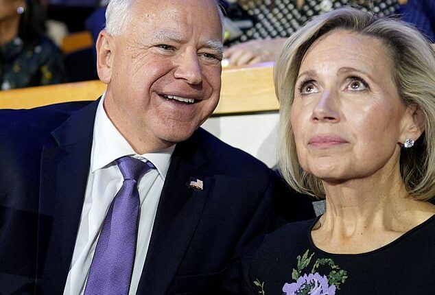 Governor Tim Walz, who was attacked by President Donald Trump over his handling of this, defended himself by saying he is advancing new strategies to detect fraud. He is pictured with his wife Gwen