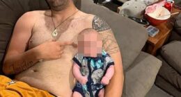 Benjamin Joseph Swann, 31, (above) hit baby Elijah's head against the wall and then blamed his death on his mother