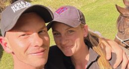 Caulfield Cup winner Jamie Melham will be competing against her husband Ben in the Melbourne Cup