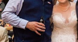 Tarlie (pictured right) met Julio (left) on her hen's party and invited him to her wedding. She was surprised when he turned up - but loved that he danced with her mum and grandmother