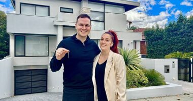 Eddie Dilleen (left, with his wife) is an investor with a staggering 180 properties under his belt. This year, he's been snapping up properties in Melbourne in anticipation of a price boom