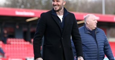 Salford City co-owner Sir David Beckham visits the Peninsula Stadium where he has become much more hands-on of late. The club have a new ownership structure
