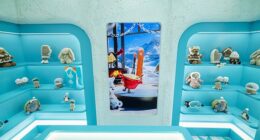 The Jellycat display at the Glass Box pop-up shop at The Grove in Los Angeles