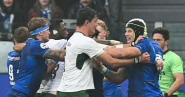 Italy v South Africa live: Result and reaction 14-man Springboks survive controversial red card to beat Azzurri