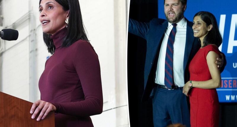 JD Vance's wife, Usha, addresses divorce speculation after being seen without wedding ring