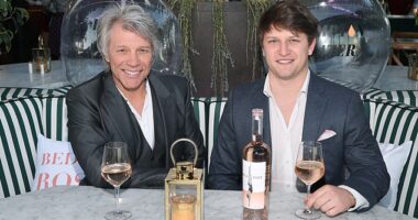 Jon Bon Jovi has become a grandfather again for the second time in a matter of weeks as his son Jesse Bongiovi, 30, revealed he has welcomed a new child (the father and son are seen in West Hollywood back in March 2019)