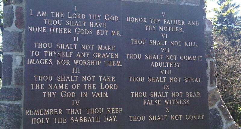 Judge Blocks Ten Commandments Displays in Schools.