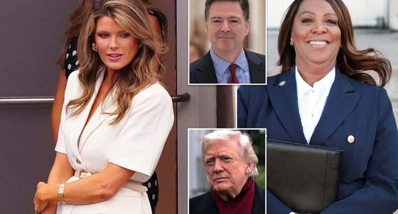 Donald Trump 's cases against his political foes James Comey and Letitia James have been thrown out. Judge Cameron Currie accused Trump's hand-picked attorney Lindsey Halligan of 'prosecutorial misconduct' after she secured indictments against the former FBI director Comey and New York Attorney General James. Halligan is 'a former White House aide with no prior prosecutorial experience' who was never eligible to serve, the judge said.