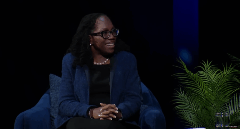 Ketanji Brown Jackson being interviewed.