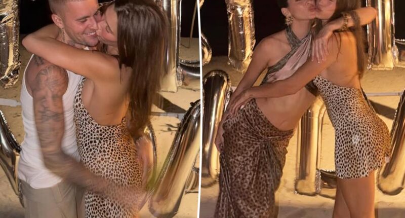 Justin Bieber, wife Hailey kiss at Kendall Jenner's party