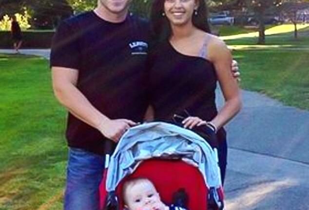 Bruna Ferreira - who came to the country in 1998 from Brazil under the DACA program - was apprehended by ICE agents in Revere, Massachusetts earlier this month. Pictured: Ferreira with her son, Michael Leavitt Jr and his father, Michael Leavitt Sr