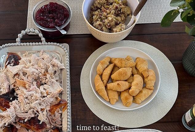 Karoline Leavitt has offered a behind-the-scenes glance at her family's Thanksgiving