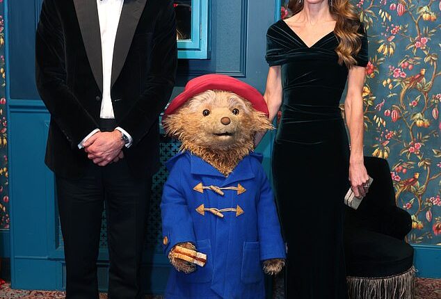 Prince William and Princess Kate were particularly taken with Paddington tonight at the Royal Variety Performance at the Royal Albert Hall