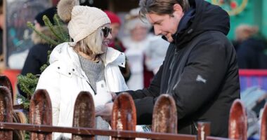 Kelsey Parker and her boyfriend Will Lindsay enjoyed a day out at Winter Wonderland in Hyde Park, London with her children