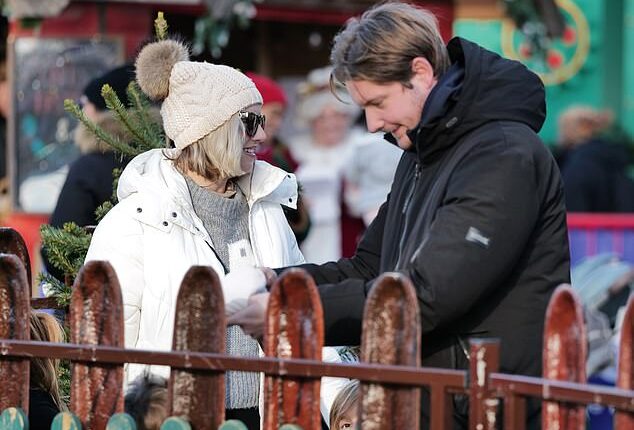 Kelsey Parker and her boyfriend Will Lindsay enjoyed a day out at Winter Wonderland in Hyde Park, London with her children