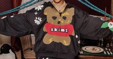 Kim Kardashian has put one of her four children to work for her $5B company SKIMS. The 45-year-old diva from Calabasas cast her mini-me daughter North West, 12, in her new holiday SKIMS ads; the collection will be released on November 20